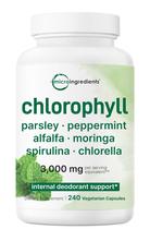 Suplemento de microingredientes Clorofila 3000 mg 240 cápsulas