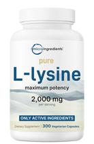 Suplemento de microingredientes L-Lisina pura 2.000 mg 300 cápsulas