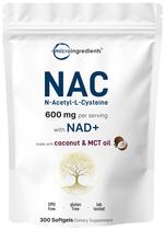 Suplemento de microingredientes NAC 600mg com cápsulas de NAD+
