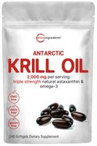 Suplemento de microingredientes: óleo de krill antártico, 2.000 mg