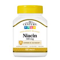 Suplemento de niacina do século 21 500 mg de liberação prolongada x100 Suplemento de niacina do século 21 500 mg de liberação prolongada x100