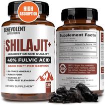 Suplemento de nutrição benevolente Shilajit 6.500 mg 120 cápsulas