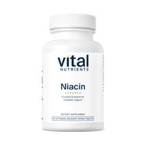 Suplemento de nutrientes vitais Niacina 500 mg de liberação programada 90 comprimidos Suplemento de nutrientes vitais Niacina 500 mg de liberação programada 90 comprimidos