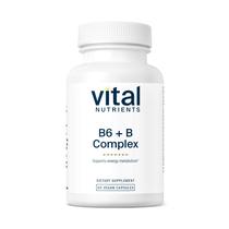 Suplemento de nutrientes vitais, vitamina B6+ complexo B, 60 cápsulas