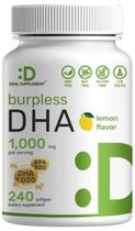 Suplemento de oferta de suplementos de DHA 240 cápsulas gelatinosas com sabor de limão