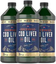 Suplemento de Óleo de Fígado de Bacalhau Norueguês Carlyle - 480ml (3 Unidades)