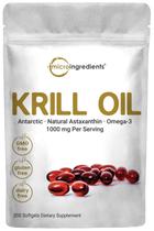 Suplemento de Óleo de Krill Antártico - 1000mg - 300 Cápsulas