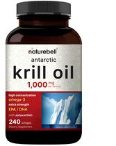 Suplemento de Óleo de Krill Antártico NatureBell - 1000mg - 240 Cápsulas