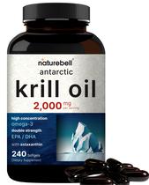 Suplemento de Óleo de Krill Antártico NatureBell - 2000mg - 240 Cápsulas