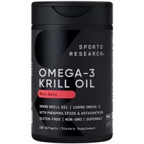 Suplemento de óleo de krill antártico Sports Research 500 ml 120 cápsulas gelatinosas Suplemento de óleo de krill antártico Sports Research 500 ml 120 cápsulas gelatinosas