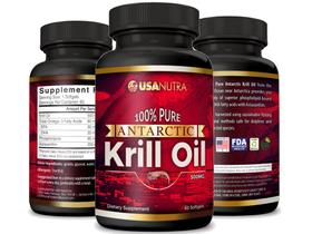 Suplemento de óleo de krill antártico USANUTRA 1000 mg com ômega-3 Suplemento de óleo de krill antártico USANUTRA 1000 mg com ômega-3