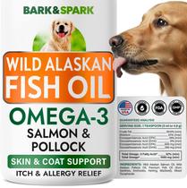 Suplemento de óleo de peixe BARK & SPARK 236 ml de salmão ômega-3 Suplemento de óleo de peixe BARK & SPARK 236 ml de salmão ômega-3