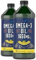 Suplemento de óleo de peixe Carlyle Omega 3 1650 mg 946 ml de sabor de limão Suplemento de óleo de peixe Carlyle Omega 3 1650 mg 946 ml de sabor de limão