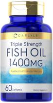 Suplemento de óleo de peixe Carlyle Triple Strength 1400mg 60 cápsulas Suplemento de óleo de peixe Carlyle Triple Strength 1400mg 60 cápsulas