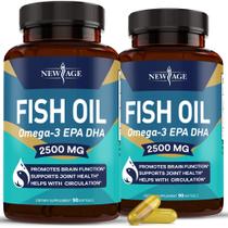 Suplemento de óleo de peixe NEW AGE Omega 3 2500mg para suporte imunológico Suplemento de óleo de peixe NEW AGE Omega 3 2500mg para suporte imunológico