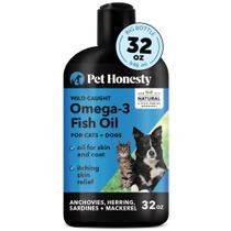 Suplemento de óleo de peixe Pet Honesty Omega 3 946 ml para cães e gatos