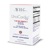 Suplemento de óleo de peixe WHC UnoCardio X2 60 Cápsulas Gelatinosas Suplemento de óleo de peixe WHC UnoCardio X2 60 Cápsulas Gelatinosas
