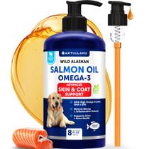 Suplemento de óleo de salmão Artullano Omega-3 236ml para cães Suplemento de óleo de salmão Artullano Omega-3 236ml para cães