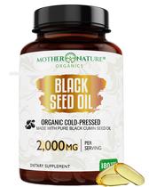 Suplemento de óleo de semente preta Mother Nature Organics 2000 mg Suplemento de óleo de semente preta Mother Nature Organics 2000 mg