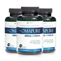 Suplemento de Ômega-3 OMAPURE - 3 Frascos com 120 Cápsulas (75% de pureza) Suplemento de Ômega-3 OMAPURE - 3 Frascos com 120 Cápsulas (75% de pureza)