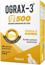 Suplemento de Ômega 3 para Cães e Gatos Ograx 3 de 500mg