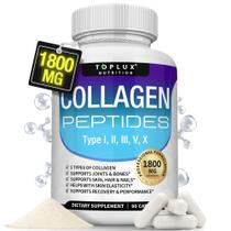 Suplemento de Peptídeos Multicolágenos Toplux - 1800mg - 90 Cápsulas Suplemento de Peptídeos Multicolágenos Toplux - 1800mg - 90 Cápsulas