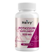 Suplemento de potássio Heivy 1020 mg Electrolyte Balance 240 cápsulas