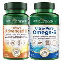 Suplemento de produtos de pureza Dr. Cannell's Advanced D + Omega-3