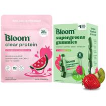 Suplemento de Proteína Bloom Clear Whey e Gummies Super Greens Suplemento de Proteína Bloom Clear Whey e Gummies Super Greens