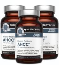 Suplemento de qualidade de vida AHCC Kinoko Platinum 750 mg 60 ct