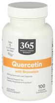 Suplemento de quercetina do Whole Foods Market com bromelaína 100ct