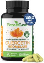Suplemento de Quercetina ForestLeaf 500mg com Bromelaína e Vitamina C