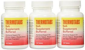 Suplemento de Sal Thermotabs Buffered 3 Frascos con 100 Comprimidos Cada Uno Suplemento de Sal Thermotabs Buffered 3 Frascos con 100 Comprimidos Cada Uno