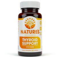 Suplemento de suporte à tireoide Natures Wellness com iodo e muito mais