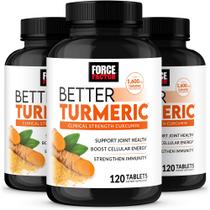 Suplemento de suporte articular Force Factor Better Turmeric 360 comprimidos Suplemento de suporte articular Force Factor Better Turmeric 360 comprimidos