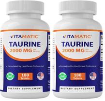 Suplemento de Taurina Vitamatic 2000mg 180 Comprimidos Vegetarianos x2 Suplemento de Taurina Vitamatic 2000mg 180 Comprimidos Vegetarianos x2