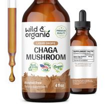 Suplemento de tintura de cogumelo Chaga selvagem e orgânica 120mL Suplemento de tintura de cogumelo Chaga selvagem e orgânica 120mL