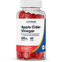 Suplemento de vinagre de maçã Nutricost 500 mg, gomas 60 Suplemento de vinagre de maçã Nutricost 500 mg, gomas 60