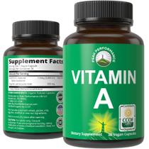 Suplemento de vitamina A orgânica certificada Peak Performance 5000 UI