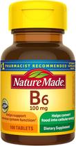 Suplemento de vitamina B-6 feito na natureza, comprimidos de 100 mg x 100