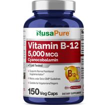 Suplemento de vitamina B12 Nusa Pure 5000 mcg 150 cápsulas vegetais