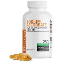 Suplemento de Vitamina C - 250 Comprimidos de Ascorbato de Sódio 1000mg