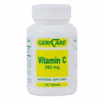 Suplemento de vitamina C Geri-Care Ácido ascórbico 250 mg Comprimido de força 100 por frasco 100 comprimidos da McKesson (pacote com 2)