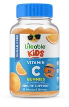 Suplemento de vitamina C Lifeable Sugar Free 250 mg para crianças 90 gomas