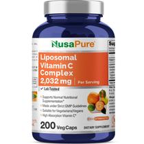 Suplemento de vitamina C lipossomal Nusa Pure 2032 mg 200 cápsulas