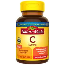Suplemento de vitamina C natural 500 mg com rosa mosqueta 130 cápsulas Suplemento de vitamina C natural 500 mg com rosa mosqueta 130 cápsulas