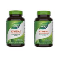 Suplemento de vitamina C Nature's Way com roseira brava 500 cápsulas