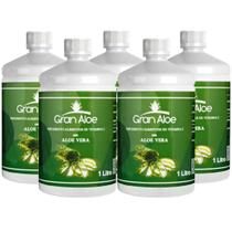 Suplemento de Vitamina C Sabor Babosa Aloe Vera 1L Kit com 5 - Gran Aloe