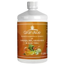 Suplemento de Vitamina C Sabor Babosa Aloe Vera Laranja, Mel e Geleia Real 1L - Gran Aloe