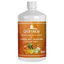 Suplemento de Vitamina C Sabor Babosa Aloe Vera Laranja, Mel e Geleia Real 500ml - Gran Aloe